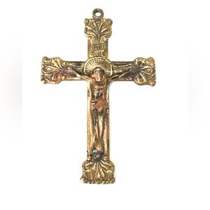 Vintage Antique? Necklace Pendant MARKED 925 STERLING SILVER Cross Crucifix